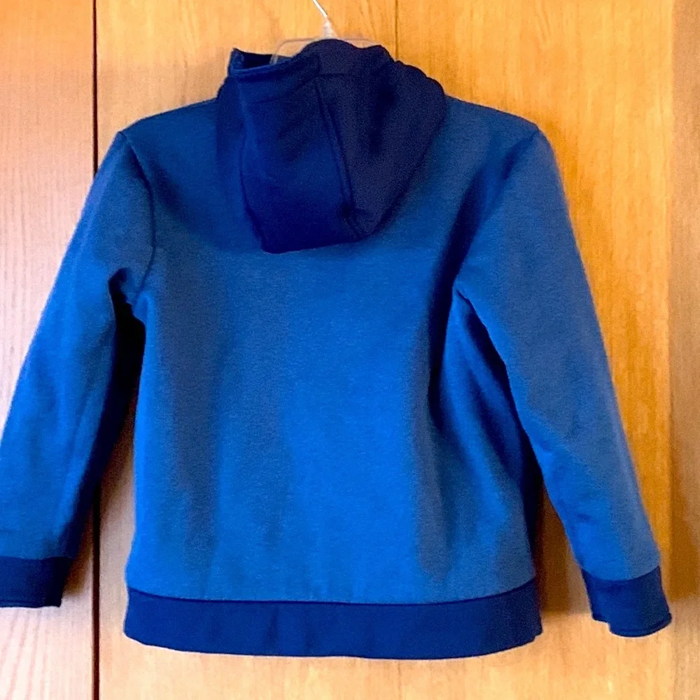 Champion boys 8 - 10 reversible full zip insulated hoodie navy royal blue VGUC